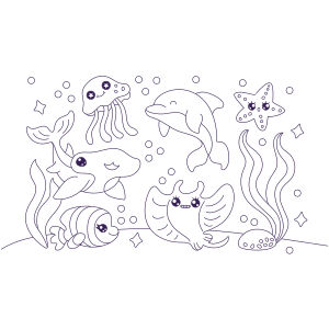 Funny sea creatures