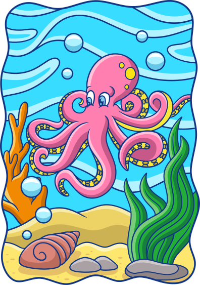 Octopus coloring page